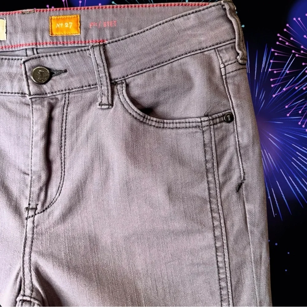 Pilcro and the Letterpress ‘Stet’ Cropped Side Slit Jeans in Gray Size 27